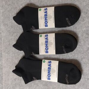 Bombas Black Athletic Running Ankle Lot Of 3 Socks unisex Size XL NWT
